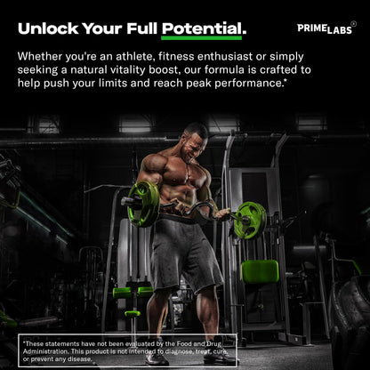 Prime Labs Tribulus Terrestris for Men 1300mg – Enhanced with 95% Saponins – Energy, Vitality, Strength – 120 Count
