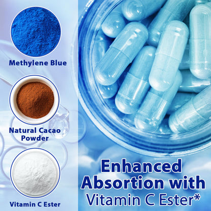 Methylene Blue Capsules 12 mg with Vitamin C Ester – 60 Capsules