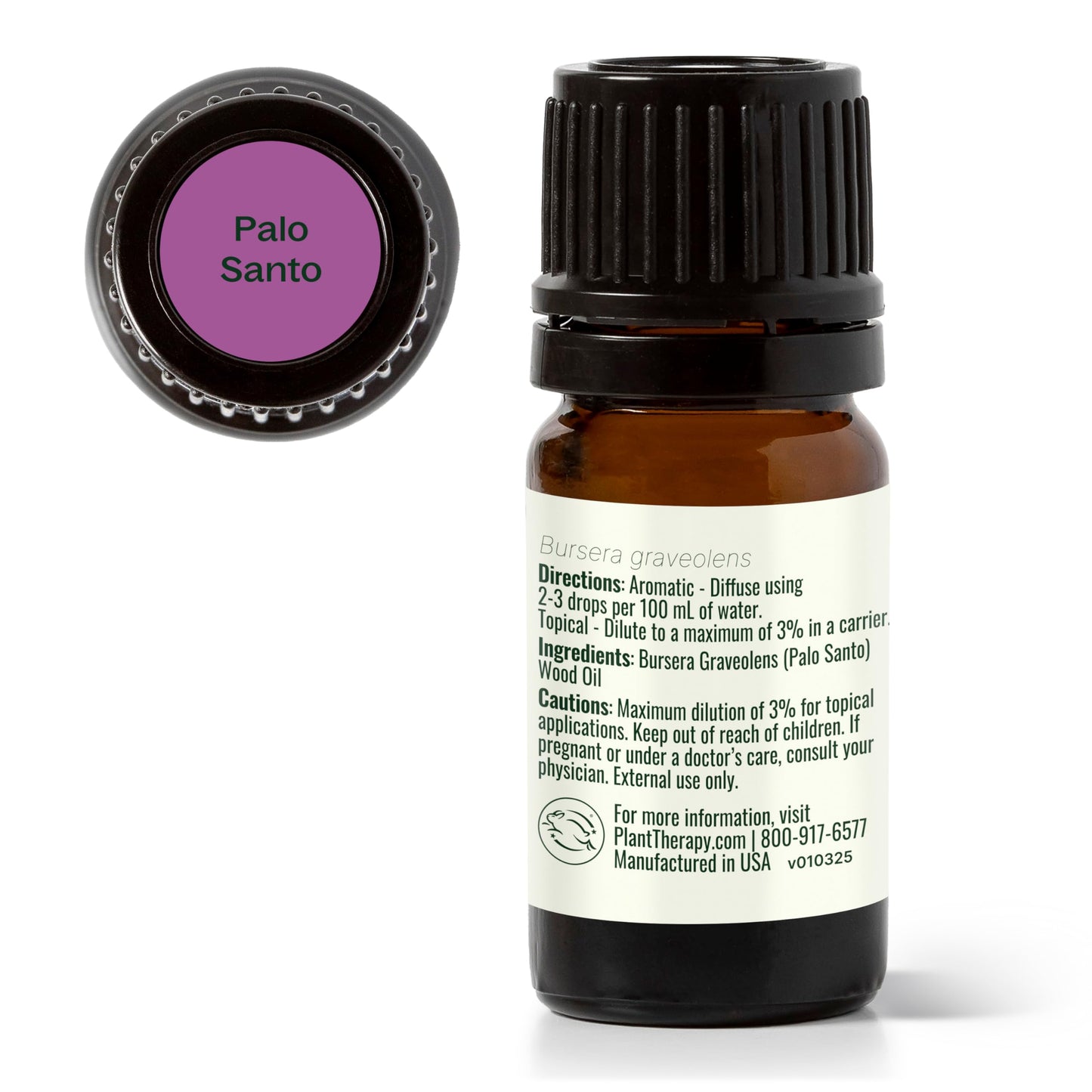 Plant Therapy Palo Santo Essential Oil 5 mL – 100% Pure, Undiluted, Therapeutic Grade