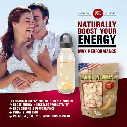 1 Bag of Wisconsin Ginseng Slices – Panax Ginseng | Immunity, Energy & Stamina