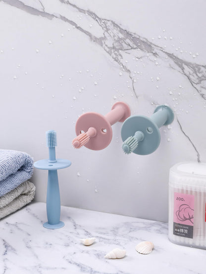 PandaEar Baby Finger Toothbrush – Silicone Pink/Blue (3-Pack) | Infant Oral Care 3+ Months