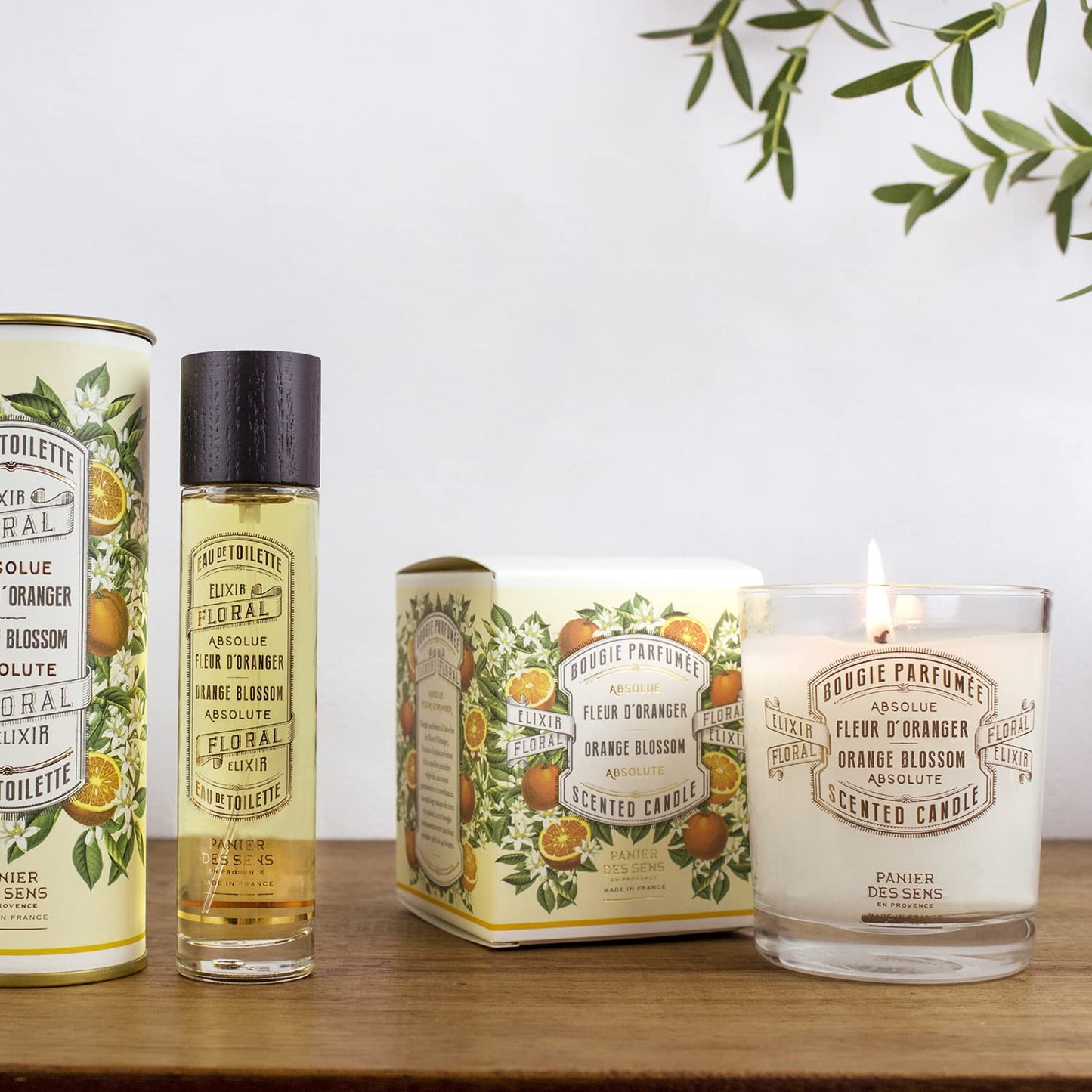 Panier des Sens Orange Blossom Candle – Hand-Poured in Provence, 55h Burn Time, 6.3 oz