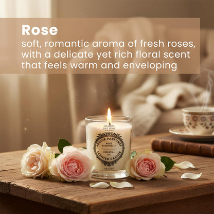 Panier des Sens Rose Candle – Hand-Poured in Provence, 55h Burn Time