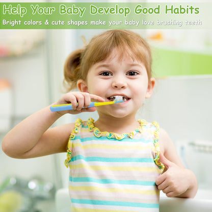 PANIMOSI 8-Pack Toddler Toothbrush – 3-Sided, Ultra-Soft Bristles, Ages 1-12