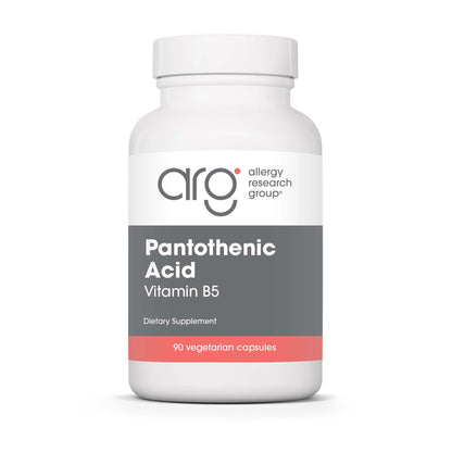 Allergy Research Group Pantothenic Acid (Vitamin B5) 500mg - 90 Count Vegetarian Capsules