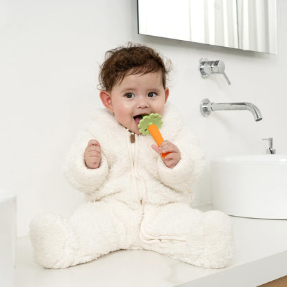 Papablic Baby Toothbrush Teether - 360° Carrot Teether for 6-12 Months
