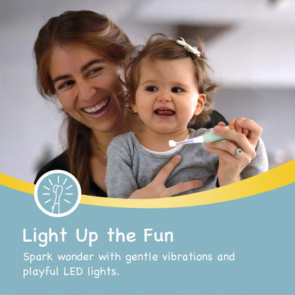 Papablic BabyHandy 2-Stage Sonic Electric Toothbrush for Babies and Toddlers (0-3 Years)