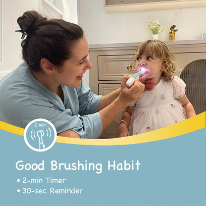 Papablic BabyHandy 2-Stage Sonic Electric Toothbrush for Babies and Toddlers (0-3 Years)