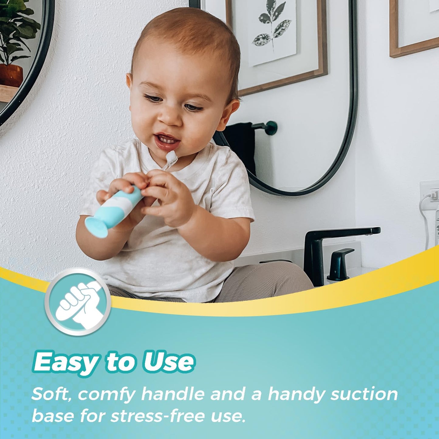 Papablic Debby Toddler Sonic Toothbrush 1-3 yrs - Dino Cover, LED Timer