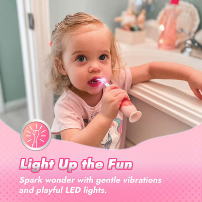 Papablic Doris Toddler Sonic Toothbrush for Ages 1–3 | Unicorn Cover, LED Timer