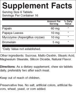 Papaya Enzyme 100 Chewables - 60 mg Papain per Serving | Nature's Blend