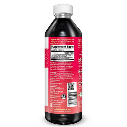 Papaya Leaf Blood Support Liquid - 15X Strength | Healthy Platelets & Digestion - 12oz