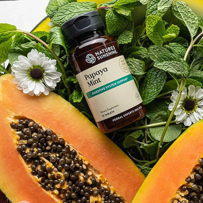 Nature's Sunshine Papaya Mint, 70 Chewable Tablets - Digestive Support & Fresh Breath