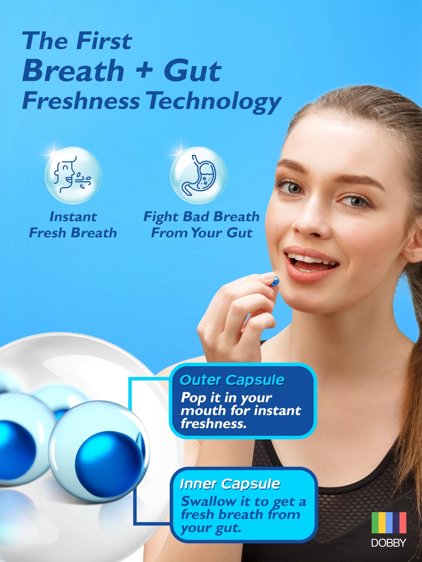 PaperMints CoolCaps Instant Fresh Breath Mints - Sugar-Free, 10 Tubes (18 capsules each) Keto-Friendly Peppermint