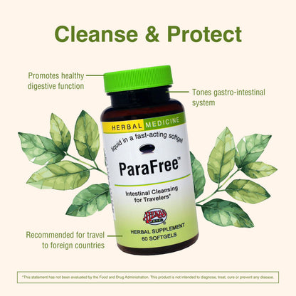 Herbs Etc. ParaFree - Gastrointestinal Support | Digestive Herbal Supplement 60 Softgels