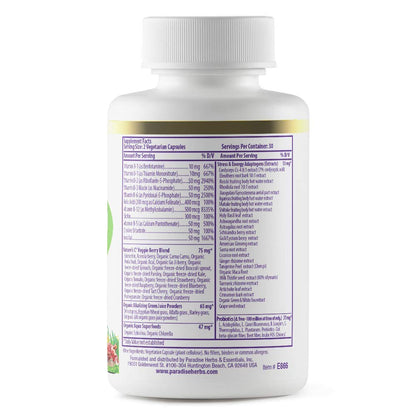 Paradise Herbs Earth's Blend B-Complex — Methylated B Vitamins + Superfoods, 60 Capsules