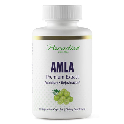 Paradise Herbs Amla 250 mg – Organic Whole Spectrum Vitamin C | Antioxidant & Ayurvedic Supplement | 60 Capsules