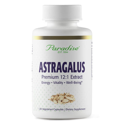Paradise Herbs Astragalus Extract – Vegetarian Capsules for Energy, Immune & Digestive Health (120 Capsules)
