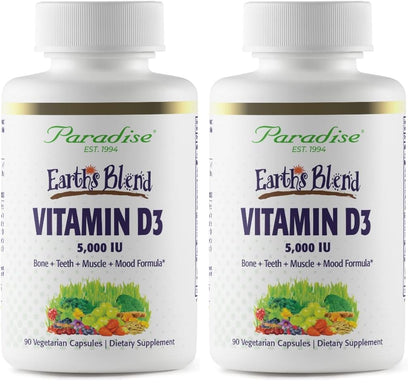 Paradise Herbs Earth's Blend D3 with Probiotics & Greens – 90 Veg Caps (2-Pack)