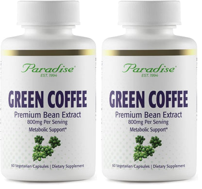 Paradise Herbs Green Coffee Bean - Active Whole Spectrum Extract | 60 Count (Pack of 2)