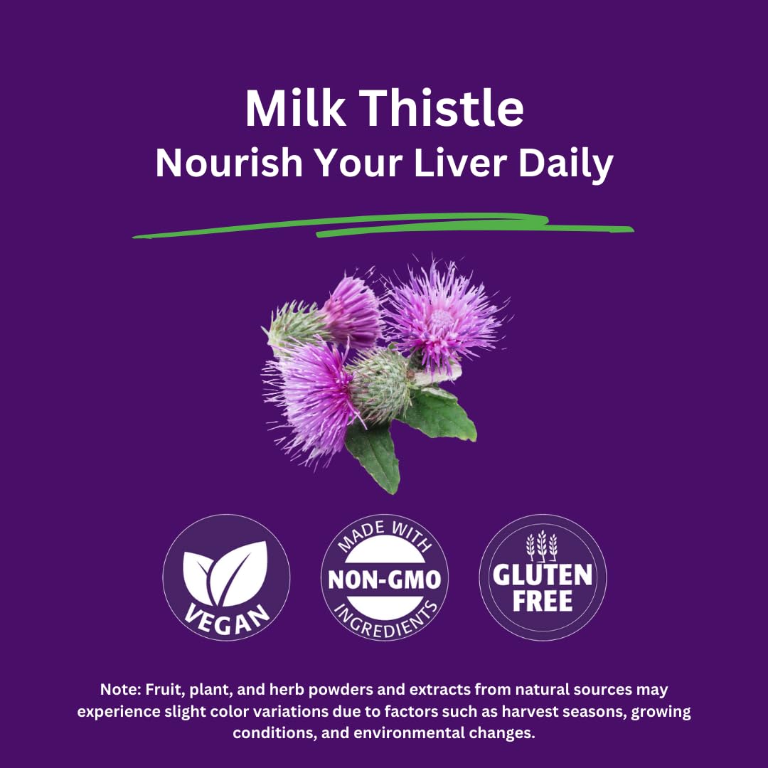 Paradise Herbs Milk Thistle – Active Whole Spectrum Extract, 120 Veg Capsules (Pack of 2)