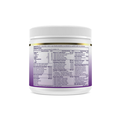 Paradise Herbs ORAC Energy Greens, Berry Superfood Powder, Over 40,000 ORAC Antioxidants, Organic Greens, Berries, Mushrooms & Probiotics, Non-GMO, Gluten-Free, 25 Servings