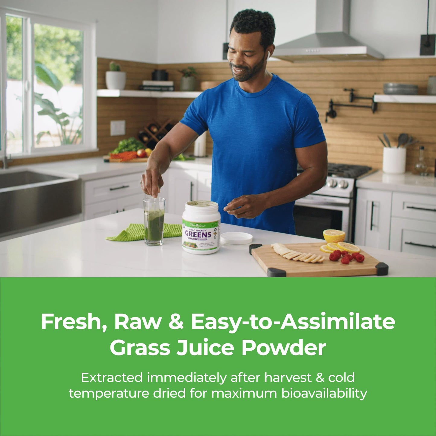 Paradise Herbs ORAC Energy Greens Powder | Antioxidant Power of 24 Fruits & Veggies per Scoop | 15 Servings