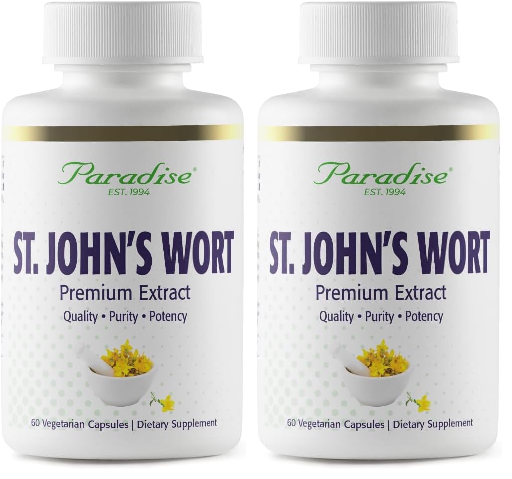 Paradise Herbs St. John's Wort Extract – 2-Pack, 90 Vegetarian Capsules, Vegan, Non-GMO