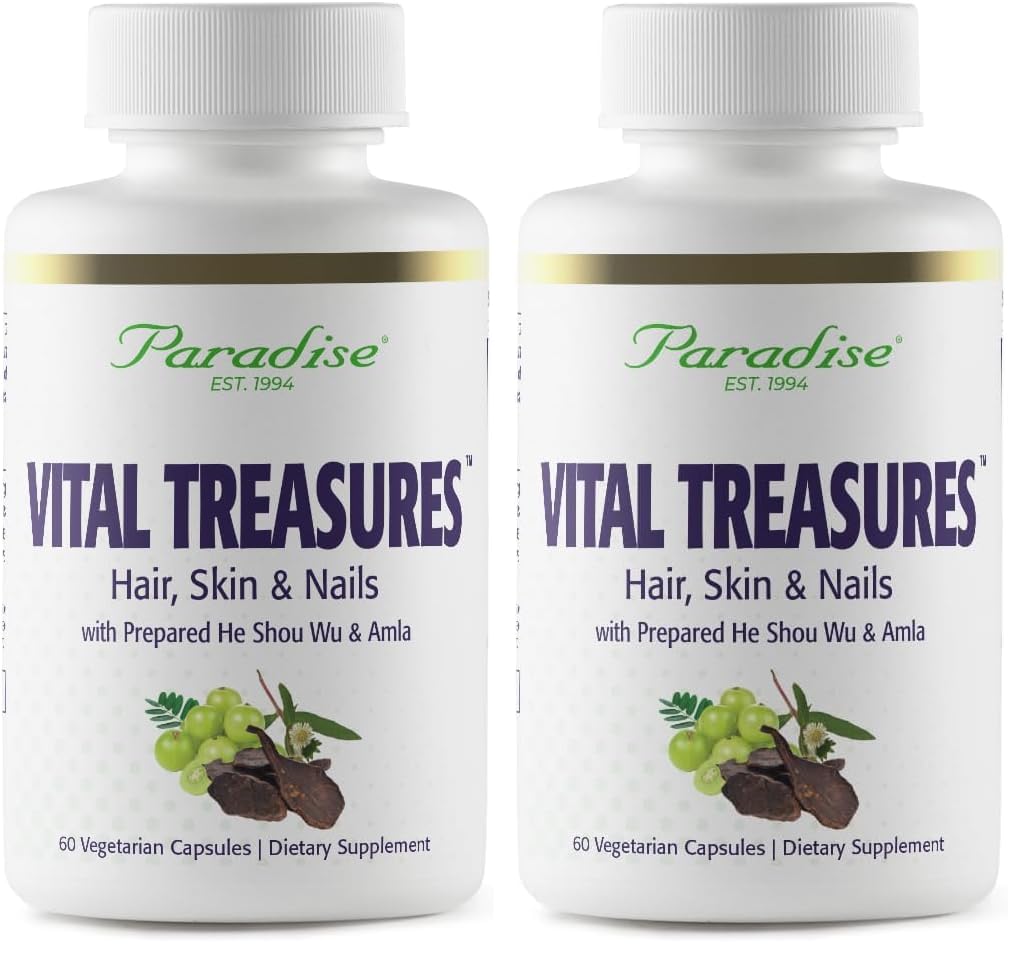 Paradise Herbs Vital Treasures – Hair, Skin & Nails Support | 60 Veg Capsules (Pack of 2)