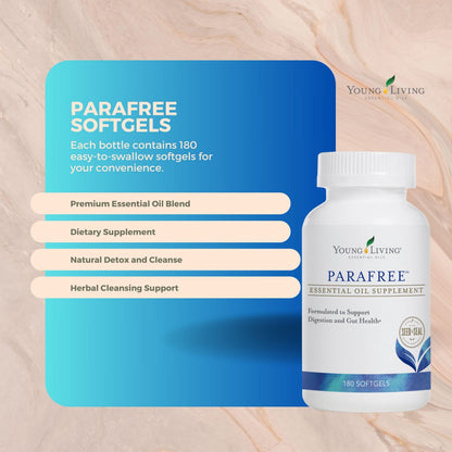 Young Living ParaFree Softgels 180 ct | Digestive Health Support & Advanced Essential Oil Blend