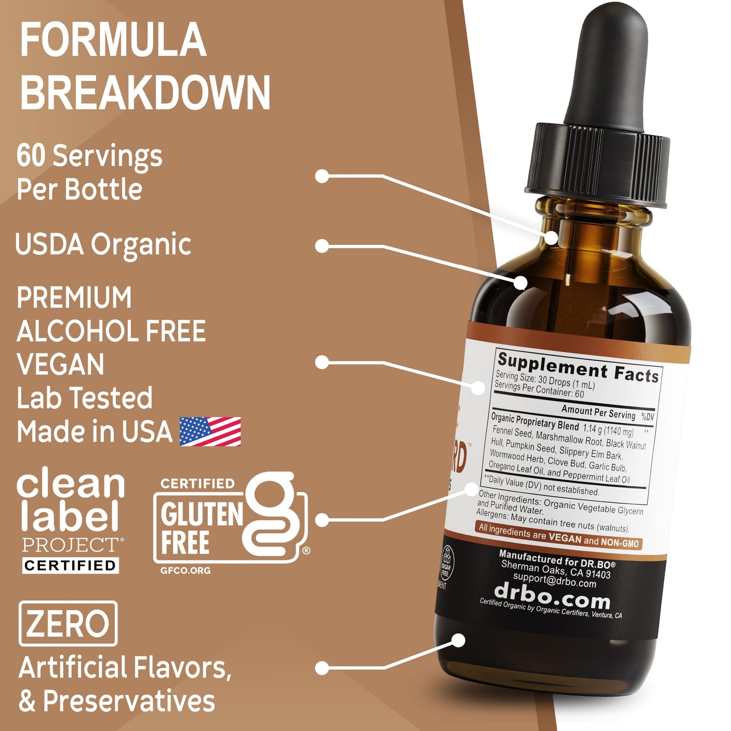 ParaGuard Cleanse Liquid Organic Detox – Organic Intestinal Guard Formula (2 oz)