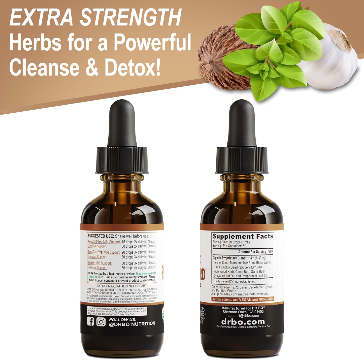 ParaGuard Cleanse Liquid Organic Detox – Organic Intestinal Guard Formula (2 oz)