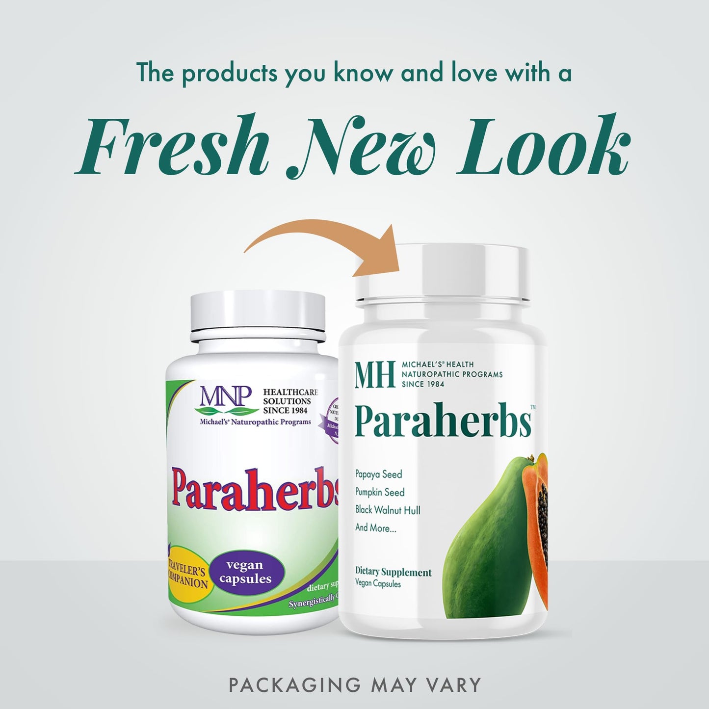 Michael's Health Naturopathic Programs Paraherbs - 120 Vegetarian Capsules - Fibers to Support Intestinal Tract - Kosher - 30 Servings