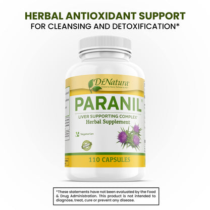 DrNatura Paranil® Liver & Colon Cleanse – 17-Herb Milk Thistle Detox, 110 Vegetarian Capsules