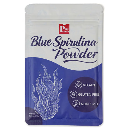Paremmin Blue Spirulina Powder (Phycocyanin Extract) – 30g/1.05oz | 100% Pure Vegan Protein from Algae