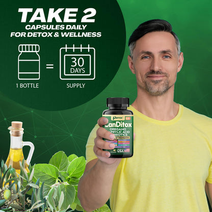 Parrox CanDitox Capsules - Botanical Digestive Support (2 Pack)