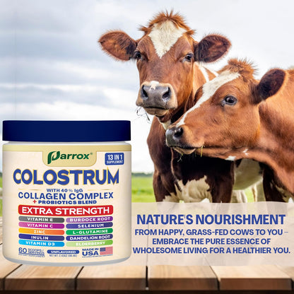Parrox Colostrum Powder 40% IgG - 60 Servings, Unflavored