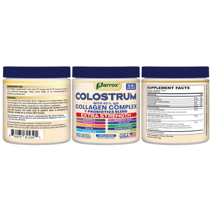 Parrox Colostrum Powder 40% IgG - 60 Servings, Unflavored