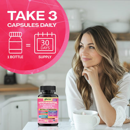 Parrox Myo Inositol Supplement – 16-in-1 Wellness (90 Vegan Capsules)