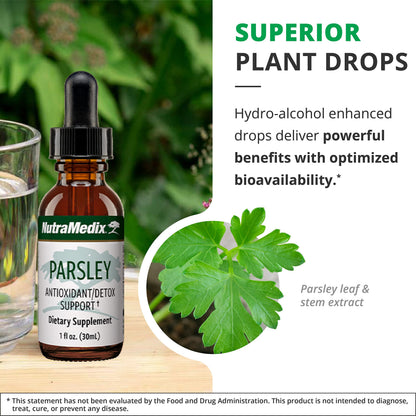 NutraMedix Parsley Herbal Supplement - Detox, Antioxidant & Immune Support (1oz / 30ml)