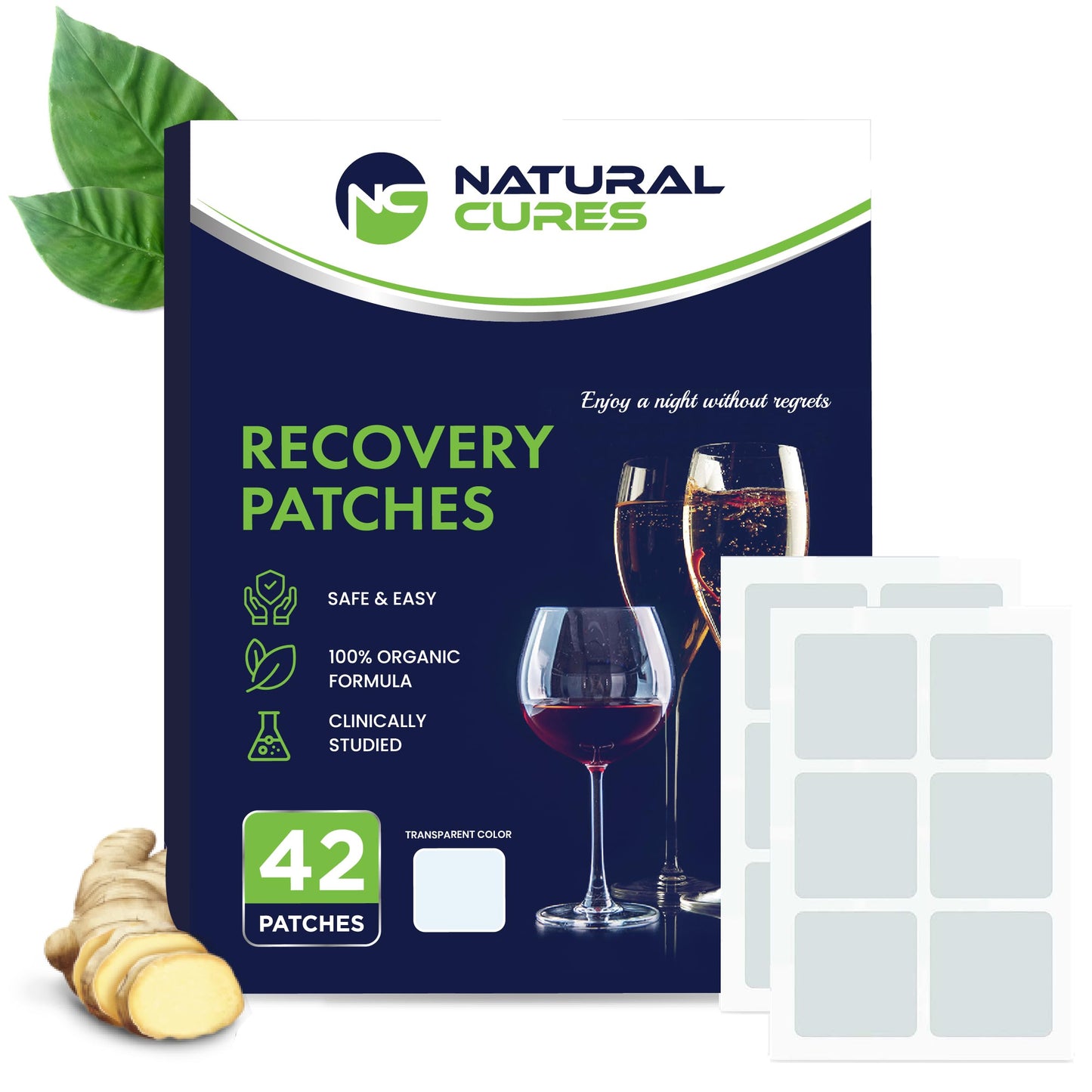 Party Recovery Patch 42-Pack | Wake Up Refreshed, Skin-Friendly, Transparent Patches