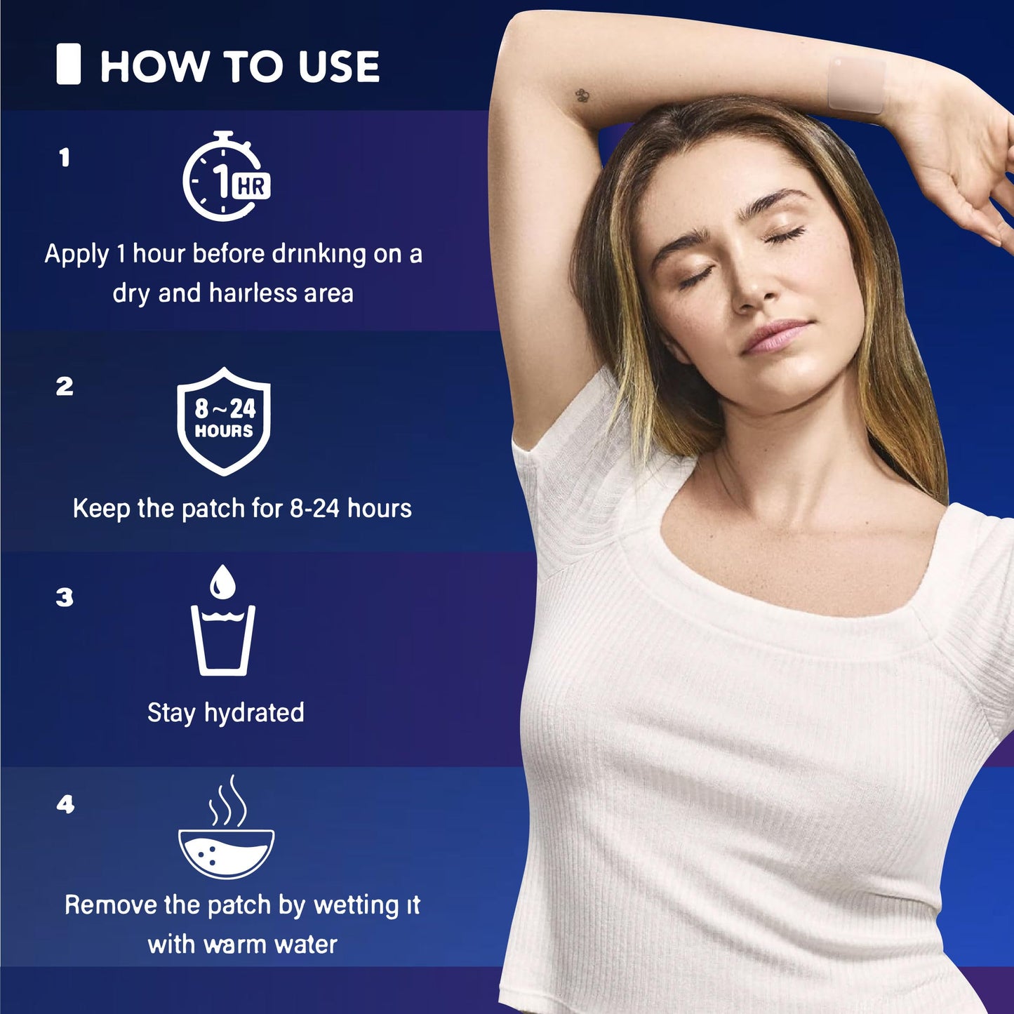 Party Recovery Patch 42-Pack | Wake Up Refreshed, Skin-Friendly, Transparent Patches