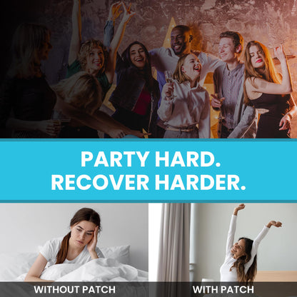 Party Recovery Patches 42 Pack – Wake Up Refreshed, Natural & Skin-Friendly