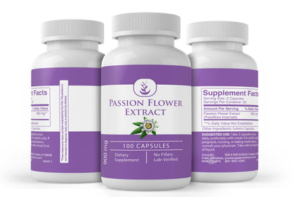 PURE ORIGINAL INGREDIENTS Passion Flower Extract - 100 Capsules | Always Pure, No Additives or Fillers | Lab Verified