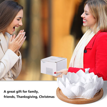 Passive Lotus Essential Oil Diffuser – Small Ceramic Diffuser for Desk, Office & Home