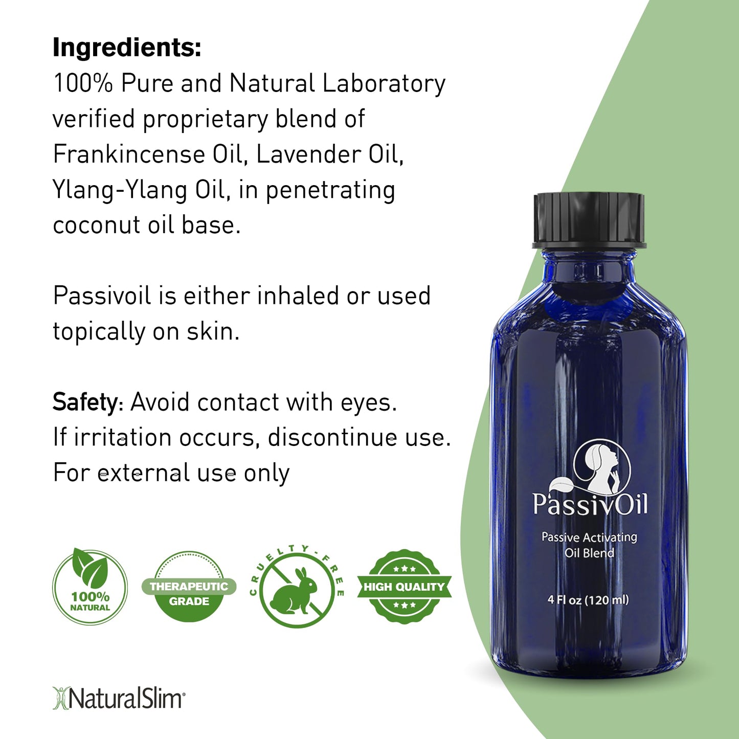 Passivoil Calming Essential Oil Blend – Aromatherapy Oil for Diffusers & Skin (4oz) | Therapeutic Grade