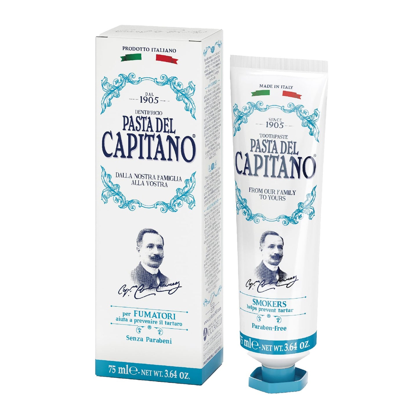 Pasta del Capitano 1905 Smokers Toothpaste – 3.64 oz (103 g) – Paraben-Free