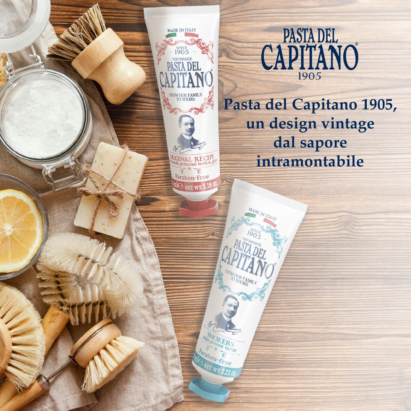 Pasta del Capitano 1905 Smokers Toothpaste – 3.64 oz (103 g) – Paraben-Free