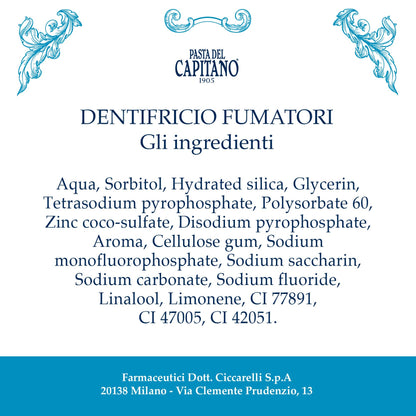 Pasta del Capitano 1905 Smokers Toothpaste – 3.64 oz (103 g) – Paraben-Free
