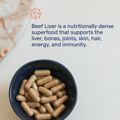 Trace Minerals Beef Liver 500mg – Bone Health & Energy Support | 180 Capsules